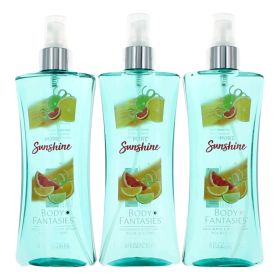 Pure Sunshine by Body Fantasies, 3 Pack 8 oz Fragrance Body Spray for Women