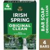 Irish Spring Bar Soap for Men, Original Clean Mens Bar Soap, 4 Pack, 3.7 oz