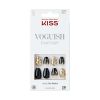 KISS Voguish Fantasy 'Hush Rush' Fake Nails, Black, Short Length, Almond Shaped, 31 Ct.