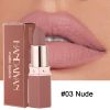 Matte Nude Lipstick Lip Stain Velvet Smooth Lip Stick Waterproof Long Lasting Lip Gloss,Moisturizer Non-Stick Cup Highly Pigmented Natural Lipstick Li